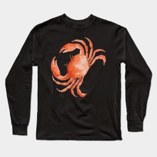 Image: Watercolor, Crab Long Sleeve T-Shirt